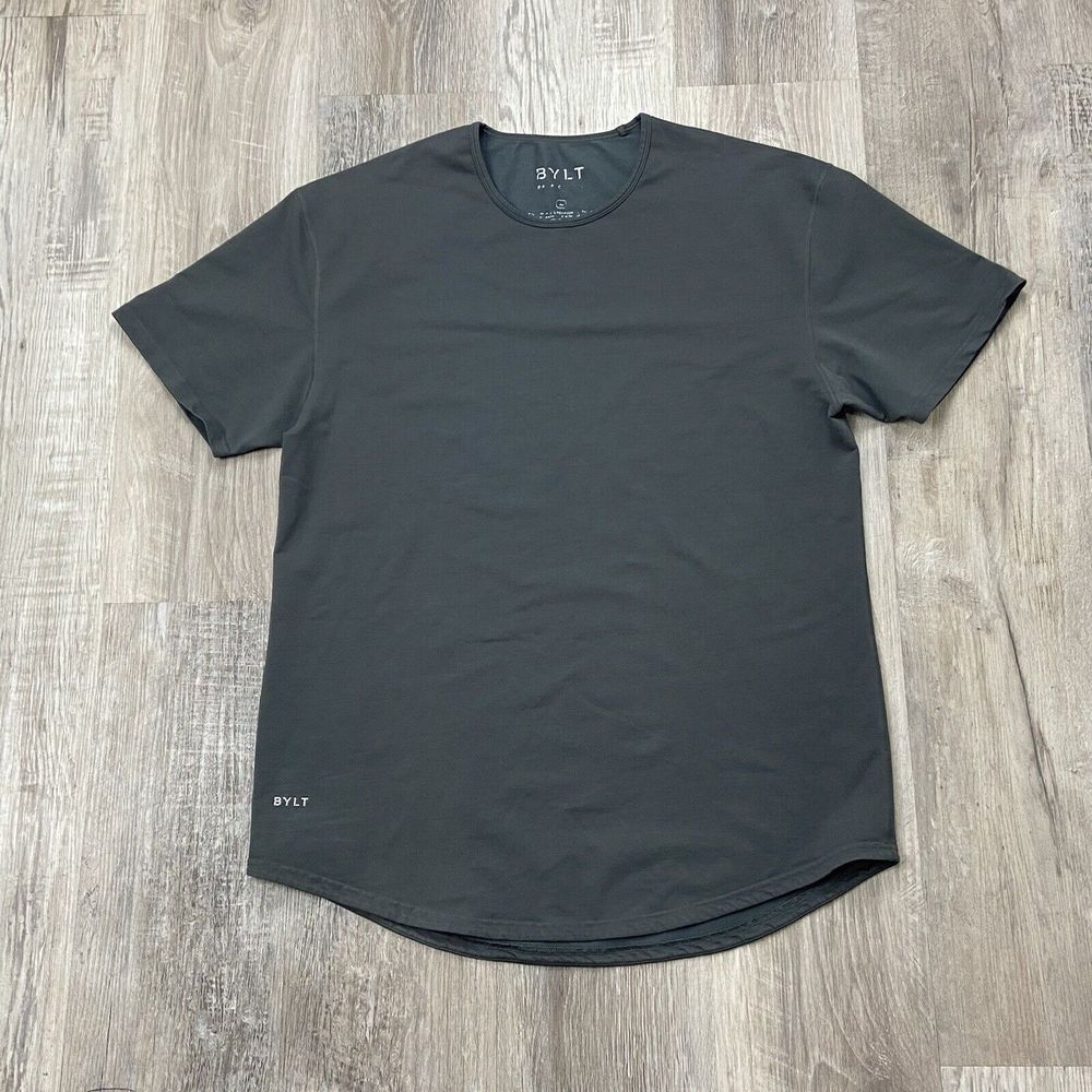 Bylt Shirt Mens Large Gray Drop Cut‎ Lux Athletic Gym Beyond Your Limit Training